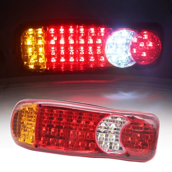 

Marlaa 1PCS Waterproof 46 LEDs Taillights Trailer Truck Stop Rear Tail Light Auto Car Signal Lamp Caution Lights Fog Light Bulbs