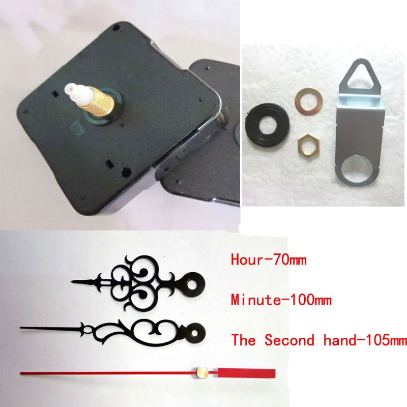 FREE SHIPPING Wholesale Price Mute Quartz Clock Movement Kit Spindle