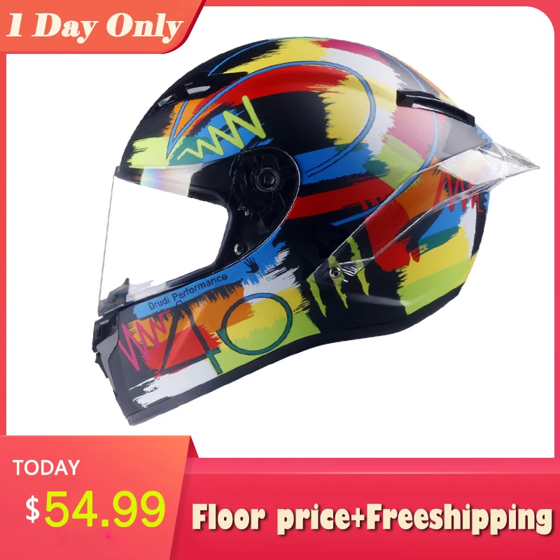 Полнолицевой мотоциклетный rcycle шлем Акварельная живопись casco de moto racing Шлем Capacete