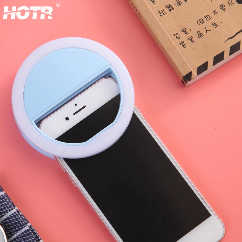 Fashion LED Photography Flash Light Up Selfie Luminous Lamp Night Phone Ring For iPhone 7 plus 6 6S Plus 5s 5C Xiaomi LG Samsung