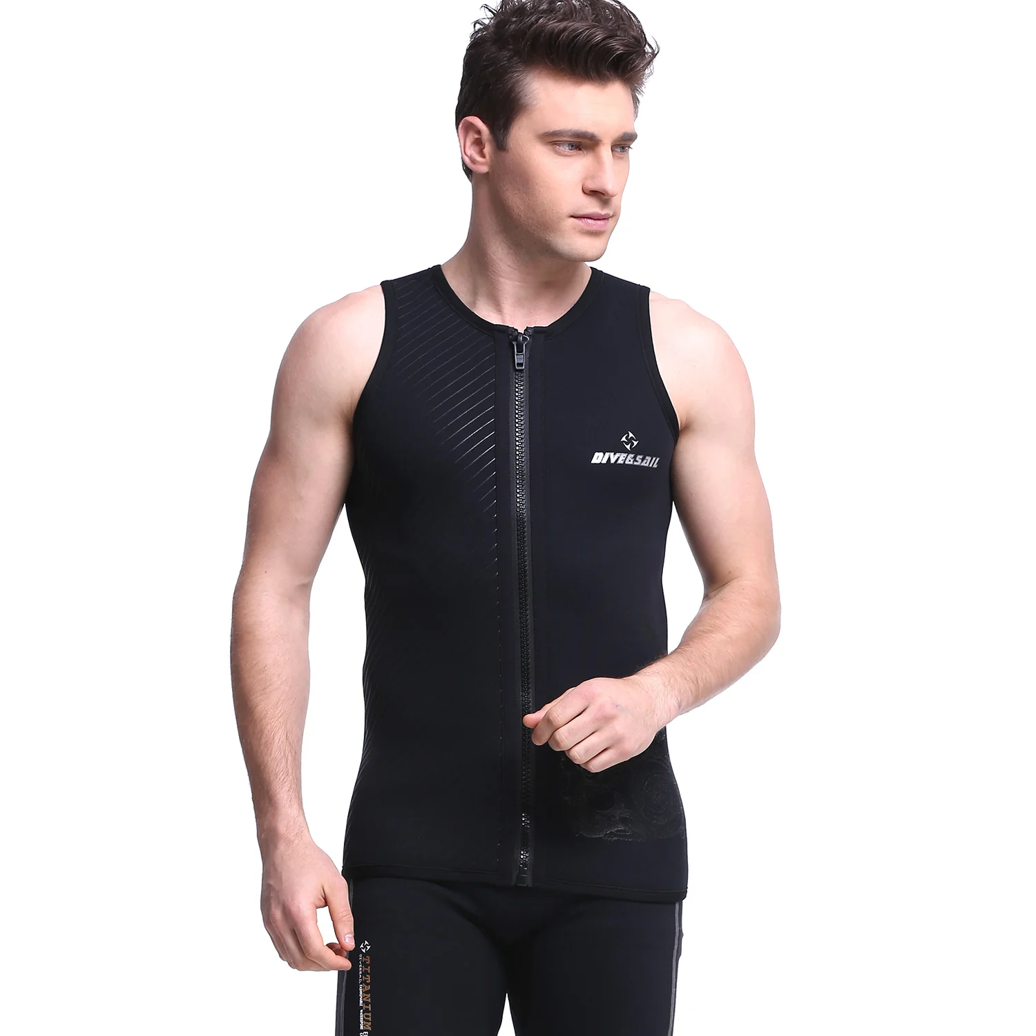 

Dive&sail 3mm neoprene men's wetsuit vest sleeveless front zipper Jumpsuit Dive for kitesurfing suit diving swimsuit size s-xxxl