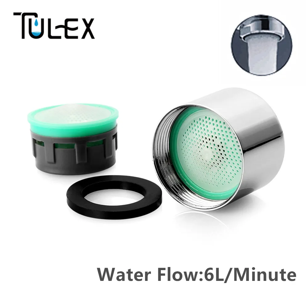 TULEX водосберегающий аэратор для крана 22 мм с внутренней резьбой 4л/мин насадка для крана насадка носик Bubbler кран фильтр для смесителя ванной комнаты - Цвет: M22-6L
