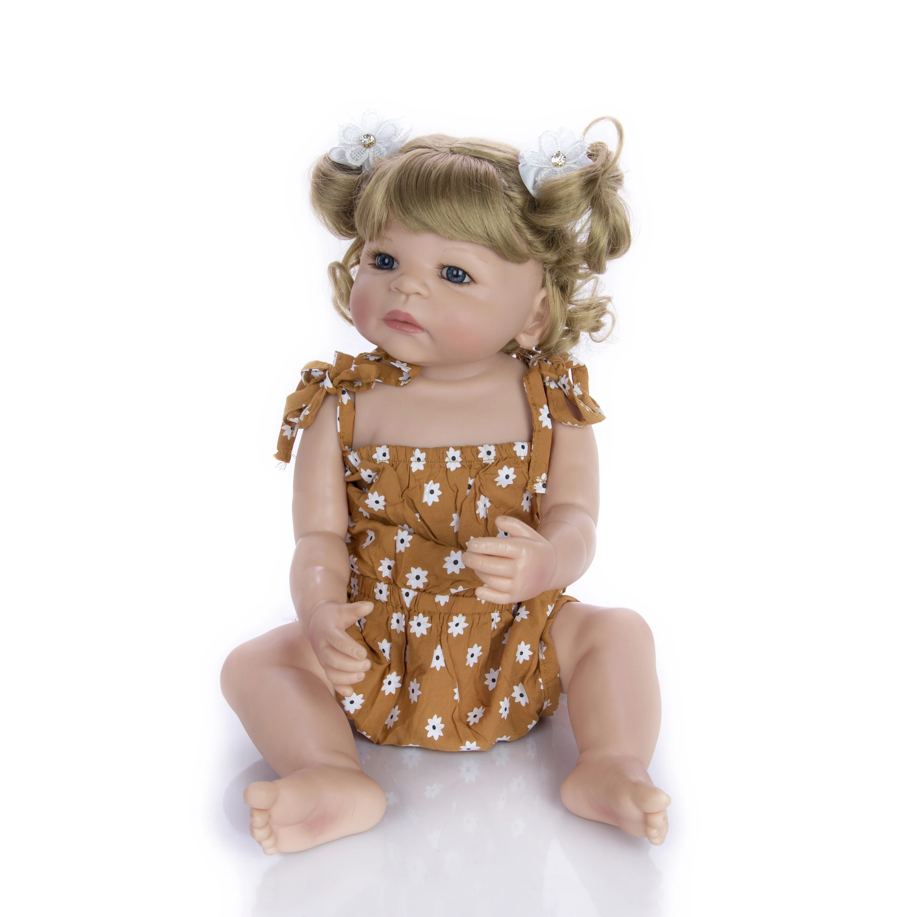 KEIUMI полный Силиконовый Reborn Baby Dolls 55 см Girl 22 &quotвиниловая Кукла Body DIY игрушка для