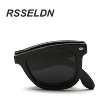 RSSELDN 2017 New Brand Men Polarized Sunglasses Men Fashion Folding Sun Glasses Male Square Glasses Driving