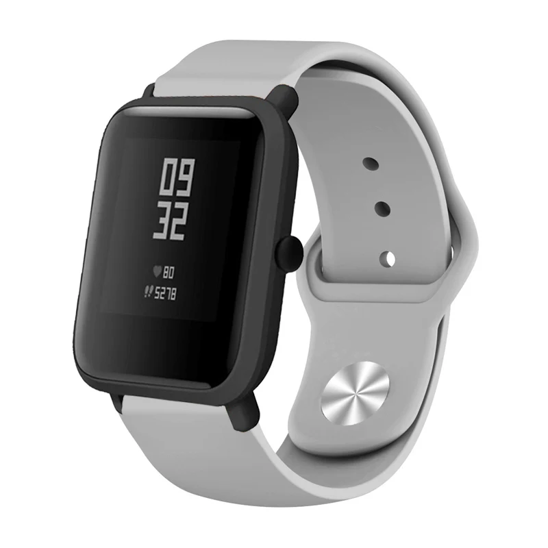 Laforuta 20 ММ Спортивный мягкий силиконовый ремешок для часов Xiaomi Amazfit ремешок Bip для Huami Amazfit Bip браслет быстросъемный браслет