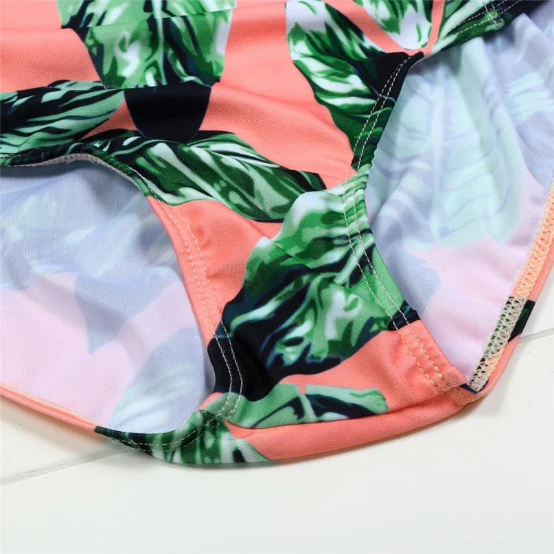 2018 Sexy One Piece Swimsuit Print Female Women Fused Swimwear Backless Banded Brazilian Bikini Women's Swimming Suit J20#F (44)