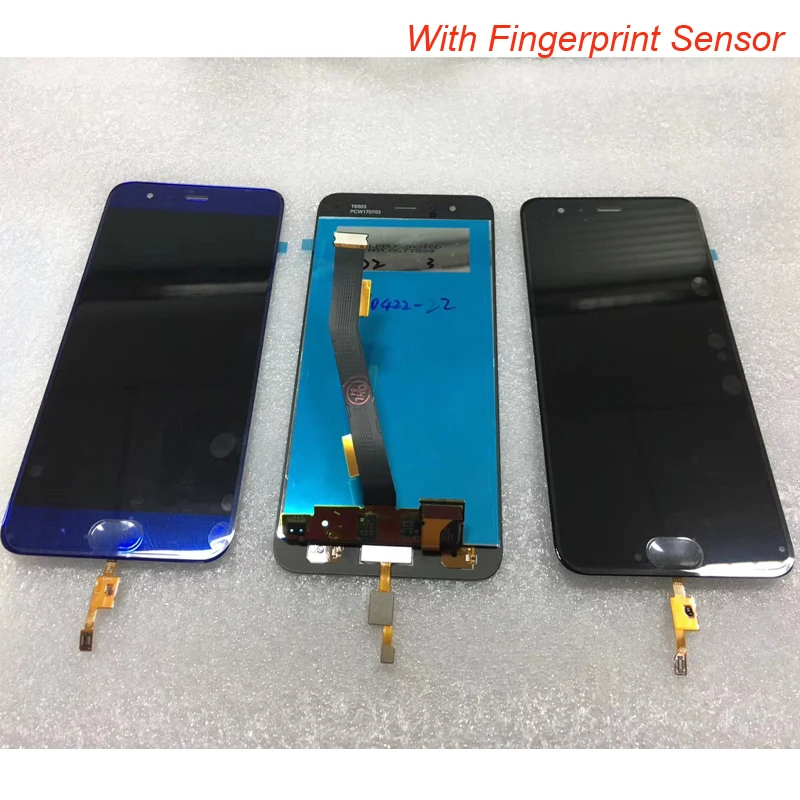Koop 100% Getest OK Voor Xiao mi mi 6 mi 6 lcd scherm + touch Screen screen Digitizer Vergadering Vervanging Met vingerafdruk Sensor