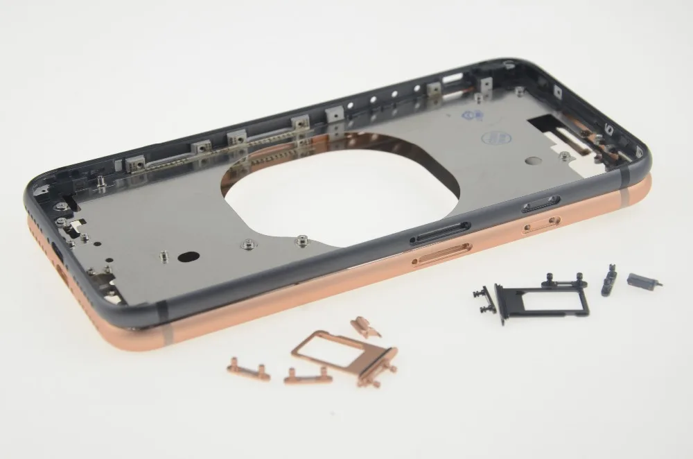 Высокое качество задний ободок средней рамки корпуса шасси с ключ для боковой кнопки наборы Ремонт Замена для iPhone 8 8 Plus X