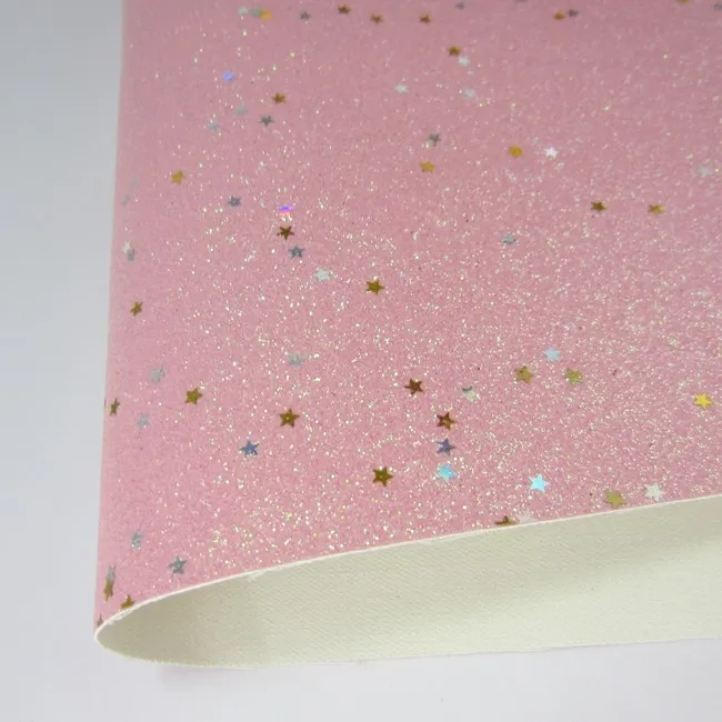 A4 лист " X 11,8" Черный Розовый тонкая звезда Gitter Ткань Кожа искусственная кожа для подарочных коробок ремесло шитье лук DIY 1 шт. F0056 - Цвет: 2