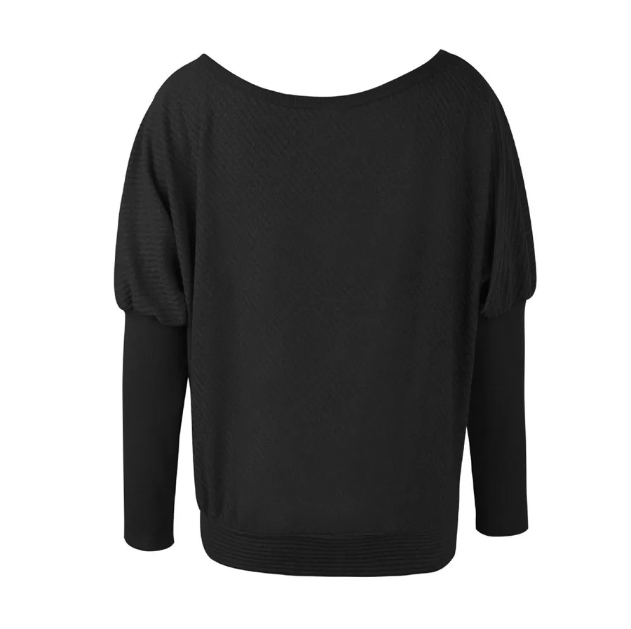Gladiolus Slash Neck Sexy Autumn Winter Sweater Women 2018  Long Sleeve Loose Casual Long Knitted Pullover Women Sweater Jumpers (31)