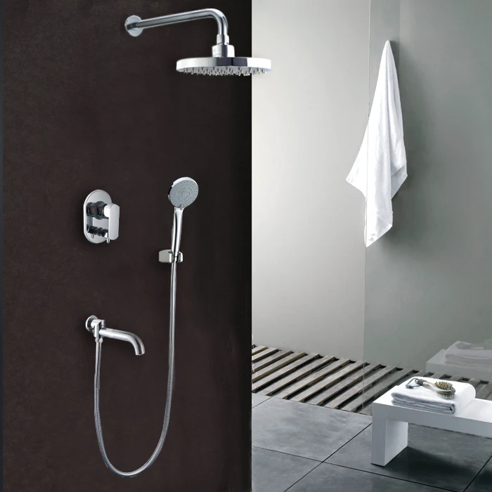 copper concealed shower set wall faucet | Обустройство дома