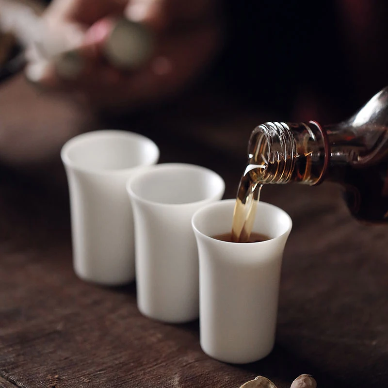 

TANGPIN Dehua ceramic teacup white porcelain tea cup winebowl handmade chinese kung fu cup 25ml