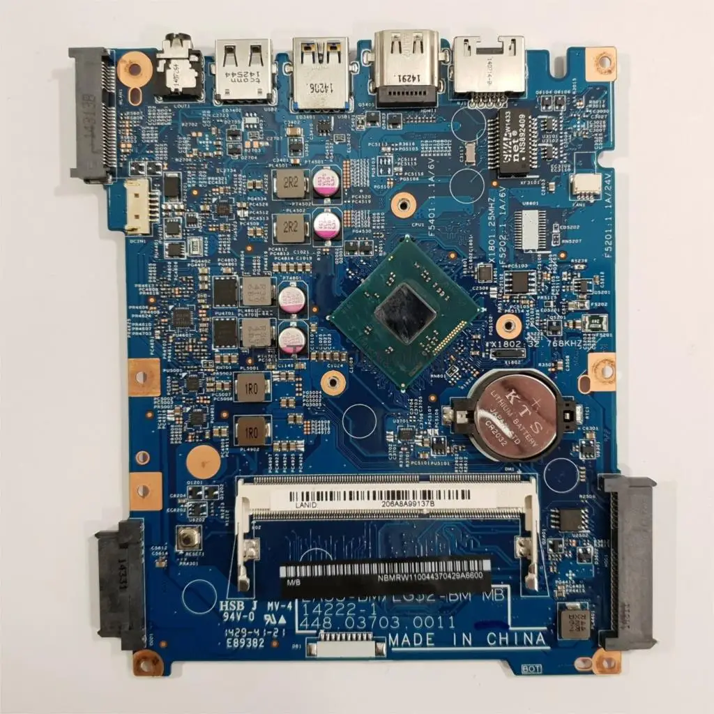 

HOLYTIME For Acer aspire ES1-512 laptop motherboard EA53-BM EG52-BM 14222-1 NBMRW11002 448.03708.0011 N2840 CPU