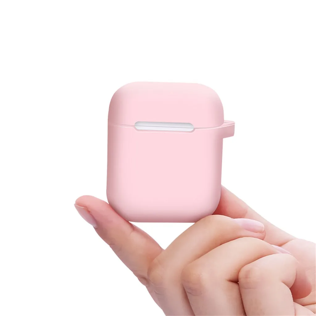 For Airpods Wireless Earbuds Silicone Leather Anti-lost Soft Case Cover Skin for Apple AirPods 1th with Ear Hook