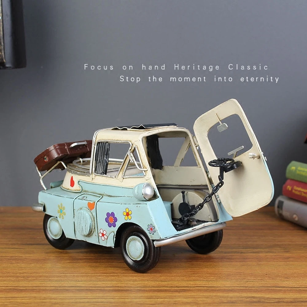  1PCS Retro nostalgia BMW iron classic model bedroom home furnishings soft ornaments small handicraf - 32888885069