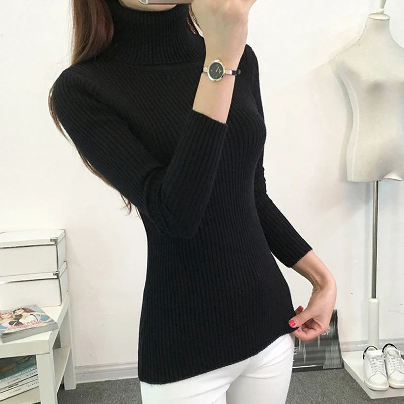 Bigsweety النساء الصلبة الشتاء الدافئة محبوك سترة جديد الياقة المدورة طويلة الأكمام متماسكة سترة موهير أنيقة سترة لسيدة