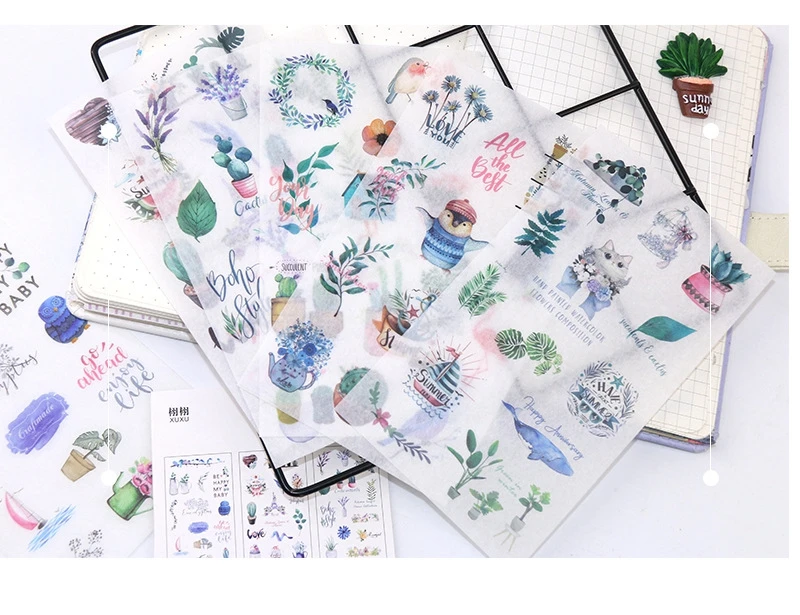 Girl Cartoon Stickers Anime Cute Kawaii Sticker Mobile Phone Book Gift DIY Ablum Diary Scrapbooking decoration label Stickers