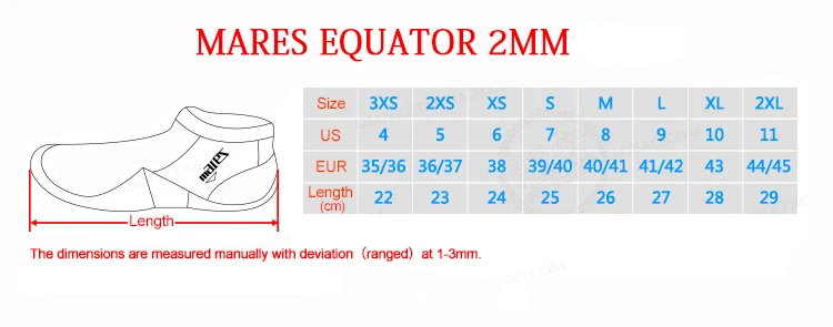 mares 2mm shoes