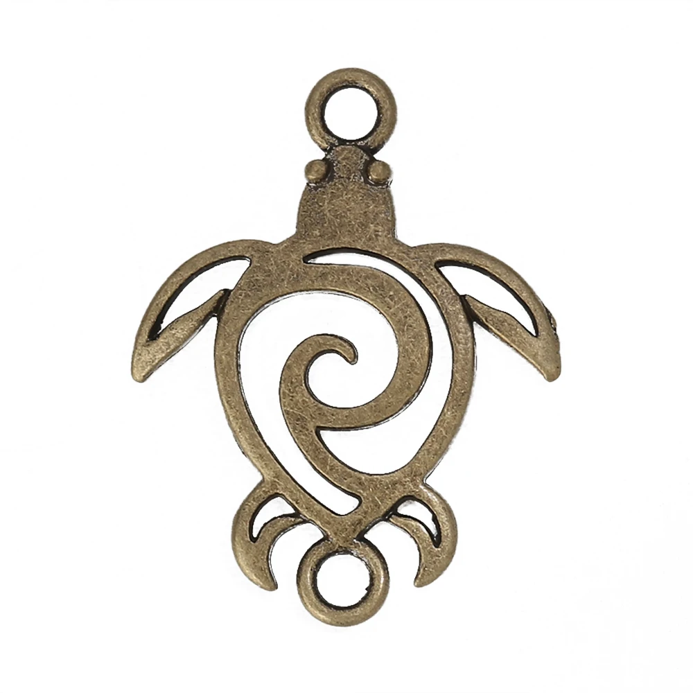 

Doreen Box Zinc Based Alloy Connectors Sea Turtle Animal Antique Bronze Jewelry Accessories 37mm(1 4/8") x 28mm(1 1/8"), 30 PCs