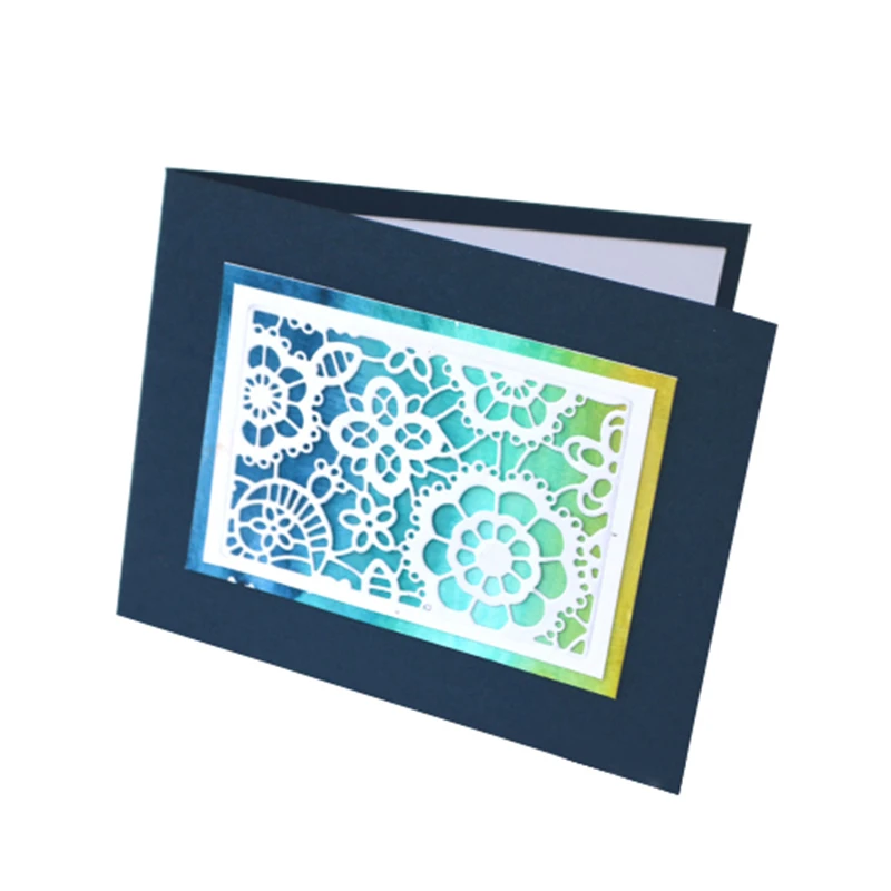 GJCrafts цветок фон Скрапбукинг металла резки рамки Крафтовая окраска для изготовления карт высечки DIY бумажный трафарет