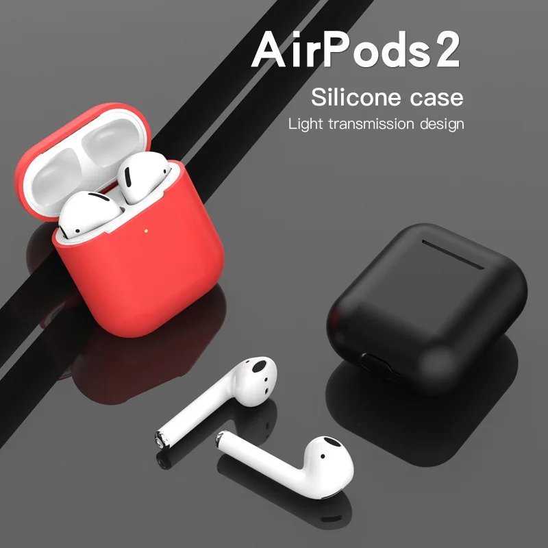 

Applicable Apple Airpods 2 Case Protective Cover Wireless Bluetooth Headset Silicone Drop Protection Cover For AirPods 2 Case