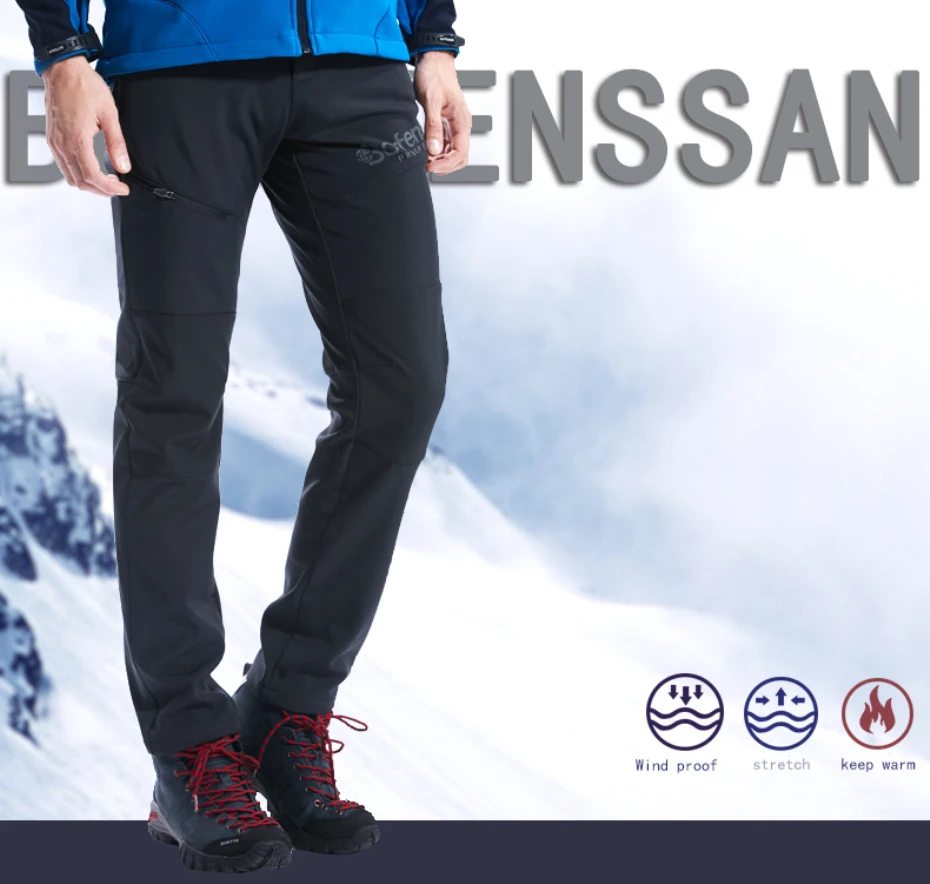 Quente ao ar Femininas à Prova Calças de Trekking Novo Inverno Livre Calças Dwaterproof Água Quente Velo Caminhadas Escalada Acampamento Esporte Softshell 1828b 7 Cheap Calças de caminhadas