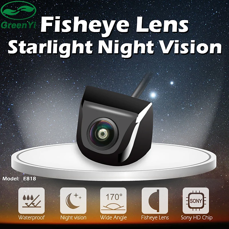 

HD Starlight Night Vision 170 Degree Sony/MCCD Fisheye Lens Car Reverse Backup Rear View Camera low-light level 15m visible