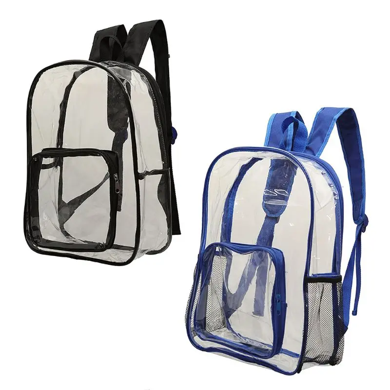 

Fashion New Men Women Transparent PVC Clear Backpack Unisex Casual Travel Storage Shoulder School Bookbags Rucksack