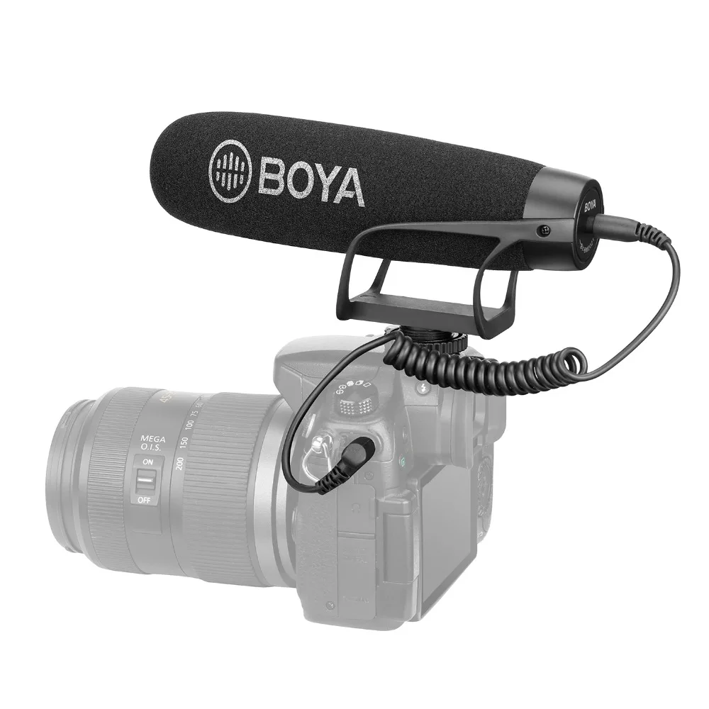 BOYA BY BM2021 суперкардиоидный микрофон для ружья с TRRS & TRS разъемами IOS Andrioid смартфона