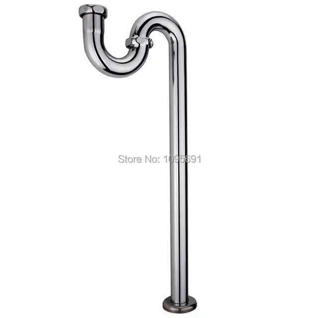 High quality Brass Wash Basin drainer drainage pipe s trap chrome