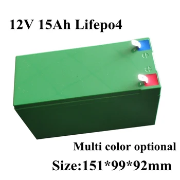 

1pcs Lifepo412v 15Ah Battery Pack Case Not Lead Acid 12ah 10ah for Power 100w RC Baitboat Led Light Toy Car + 3A Charger