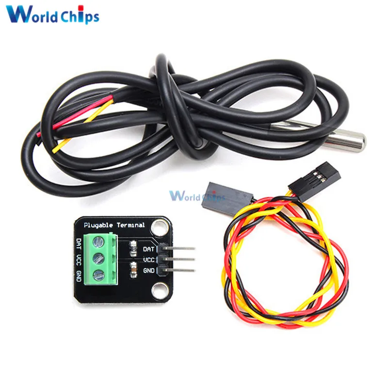 DS18B20 Digital Waterproof Temperature Sensor Module Kit Stainless ...
