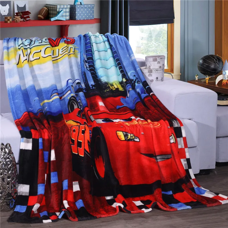 Дисней мультфильм мягкая фланелевая одеяло Mc queen Пледы для детей на кровать диван 150X200 см