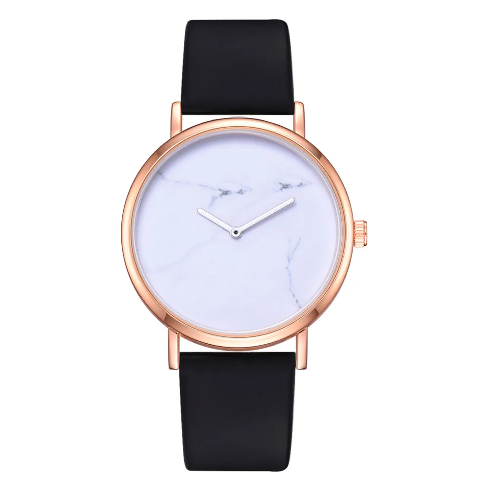 2018 горячая распродажа Женские часы Reloj Mujer Простые однотонные наручные с кожаным