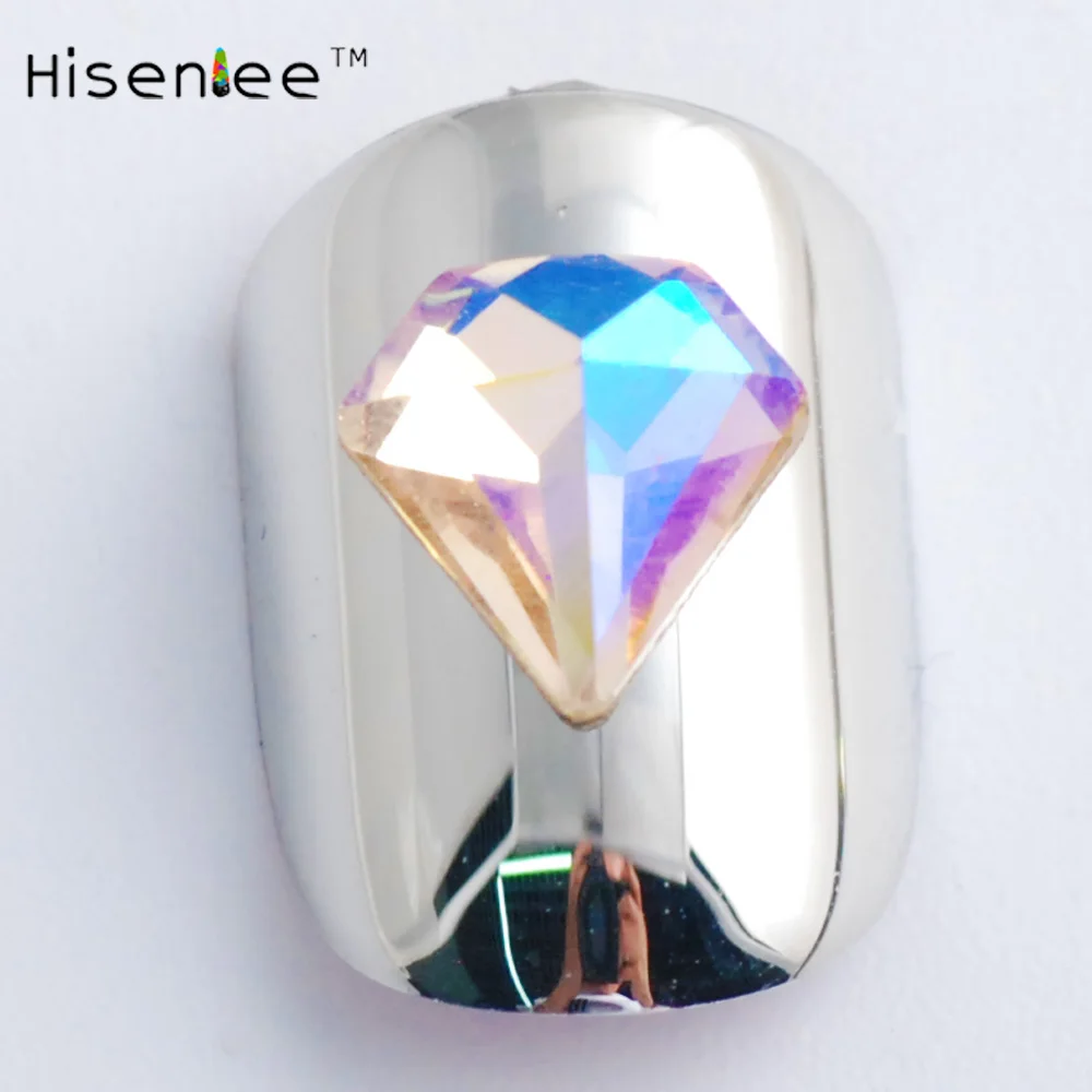 

10pcs Nail Rhinestones rhombus Flat Back Crystal Shiny 3D Strass Gem Manicure Nail Art Decoration Stone