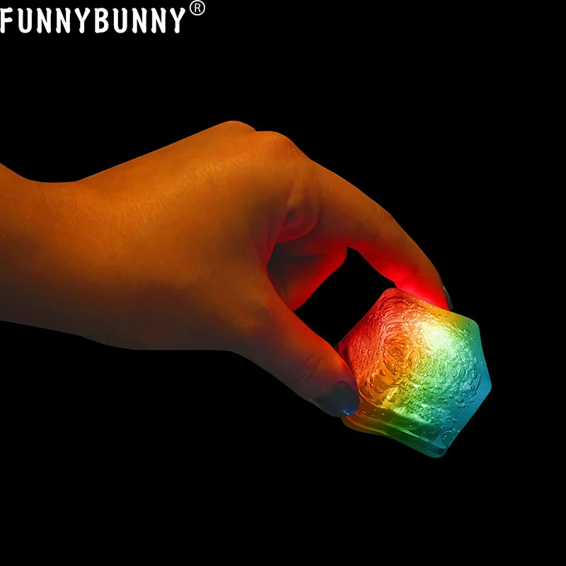 

FUNNYBUNNY 5PCS LED Glow Ice Cubes Multiple Color Lights up Toy Party Bars and Festival