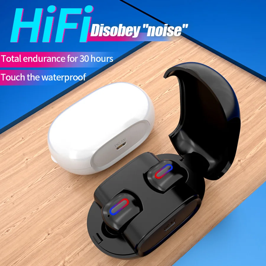 

Touch True Mini TWS Earbuds Bluetooth 5.0 in ear Headset Wireless Earphones Waterproof Headphones HIFI Stereo Music Dual Calling