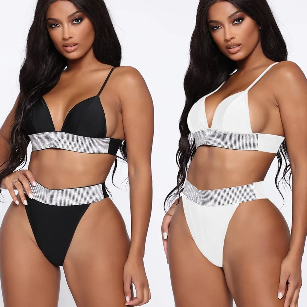 

Bikini 2019 Fashion Women Sexy Summer Brilliant Swimsuit Push-Up Bikini Set Beachwear Swimsuit summer beauty fashion hot sale