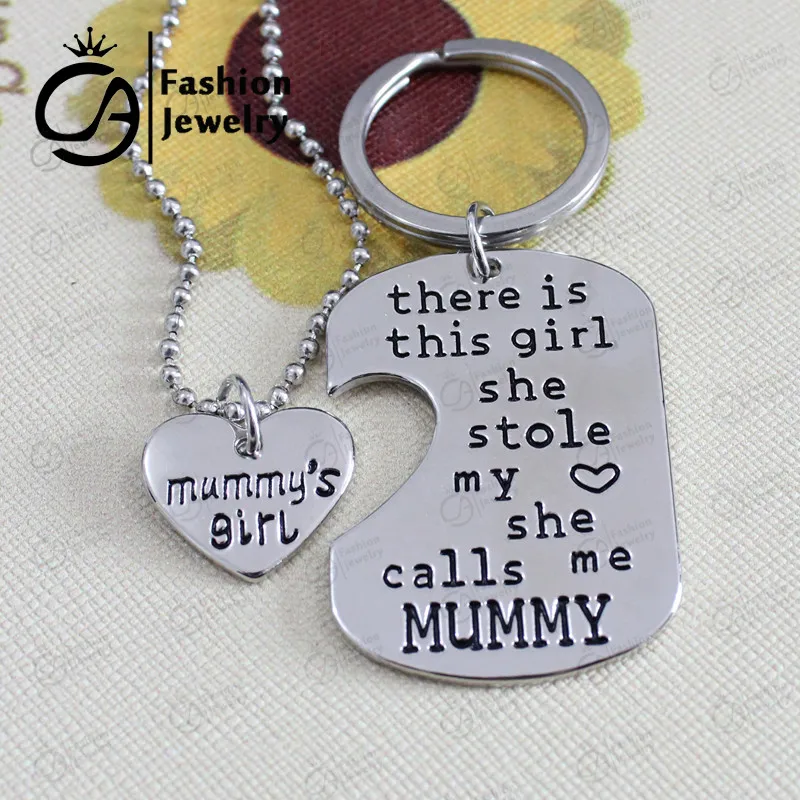 mummy's girl keychain