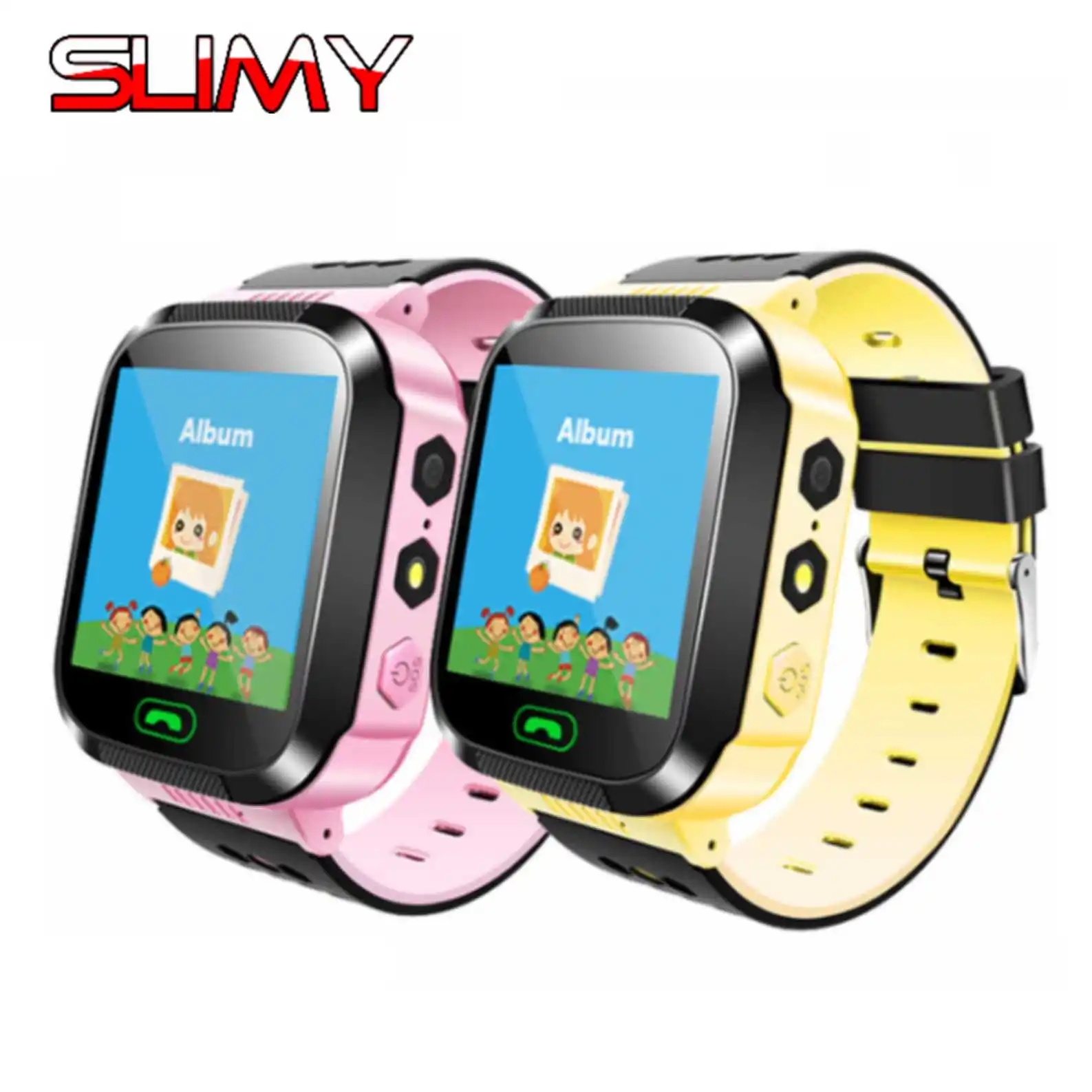 Slimy Q02 Kids Baby Smart Watch Phone 2G SOS Call Camera Anti-lost Clocks Hours Smartwatch Touch Screen LBS Positioning Location