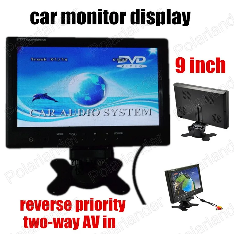 

Digital TFT LCD Full HD 9 inch Car Monitor Backup Rear camera two-way AV in reverse priority car monitor display