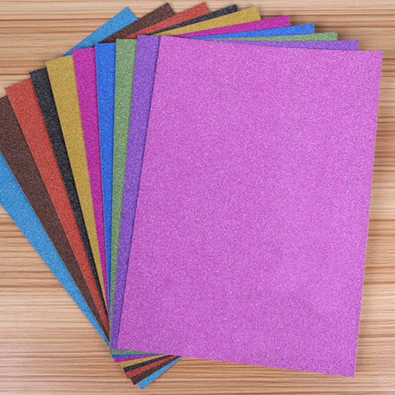 

Handmade DIY Material Thick Single Face Sponge Papers Flash Paper Adhesive Glitter Gold Flash Glue