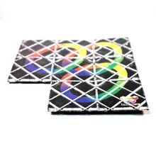 Lingao Plastic Black 3 Rings 8 Panels Magic Folding Puzzle Educational Twisty Toy for Little Kid