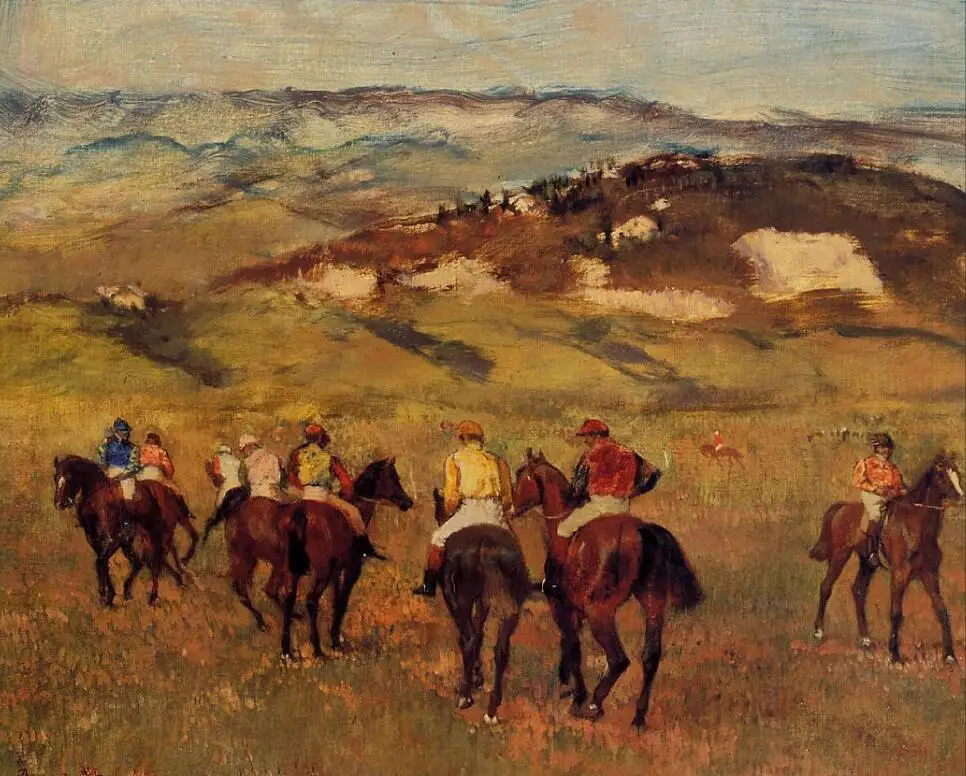 

High quality Oil painting Canvas Reproductions Racehorses (1884) By Edgar Degas hand painted