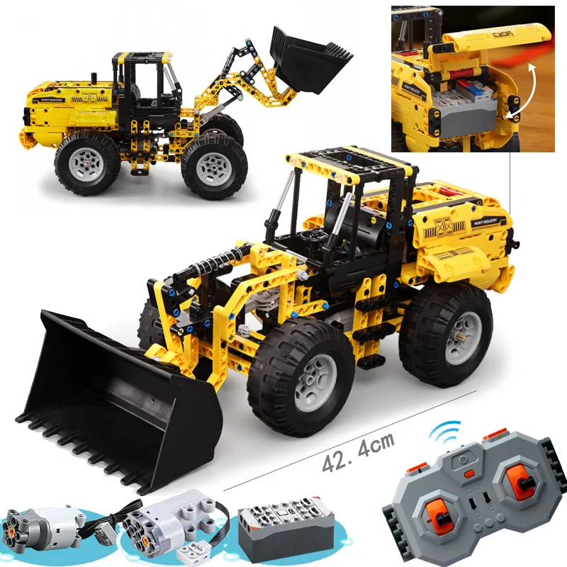 

TECHNIC City Excavator Wheel Loader RC Motor Box Power Function Building Blocks Bricks Model High Tech Toys For Children