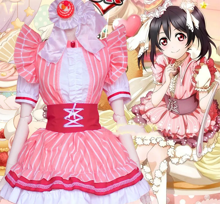 Anime Lovelive Cosplay Nico Yazawa Cartoon Costume Dance Party Princess Dress