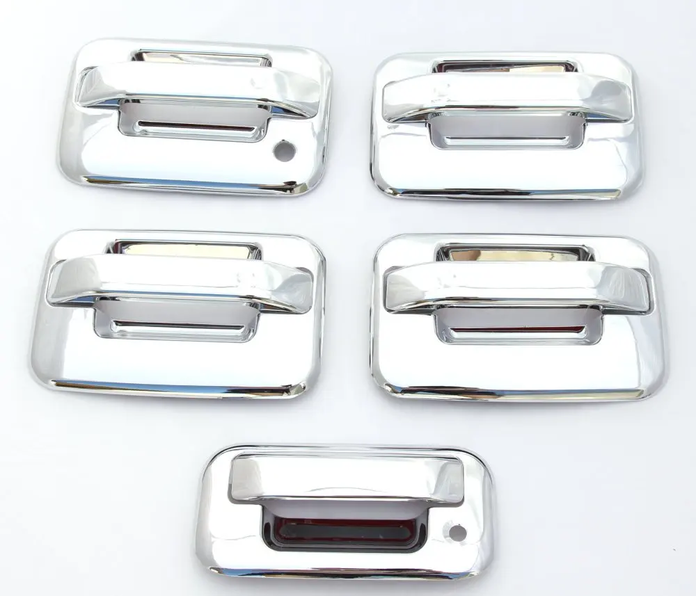 

Exterior Chrome Door Handle Cover and Tailgate Covers For 2004-2014 Ford F-150 (4 Doors) WITHOUT Keypad