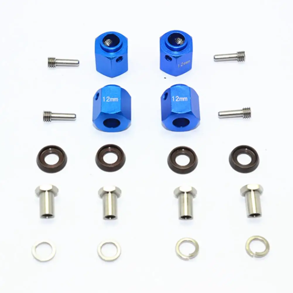 

LeadingStar Aluminum Alloy Hexagon Adapter 12MM Thick with Stainless Steel Screw Needle Set for TRX-4