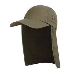 Унисекс Рыбалка шляпа солнцезащитный козырек шляпа Открытый UPF 50 Защита от Солнца защиты со съемными ушами средства ухода за кожей Шеи