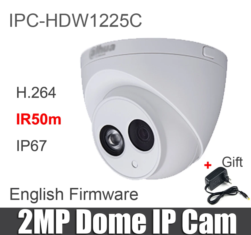 

Dahua 3MP IP camera IPC-HDW1325C H.264 IR 50m IP67 English firmware cctv network web camera without POE replace IPC-HDW1225C